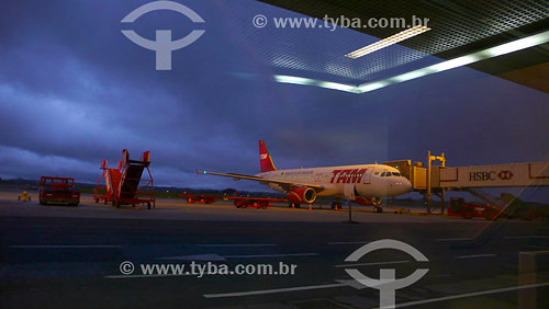  Passengers airplane at Afonso Pena international airport - Curitiba city - Parana state 