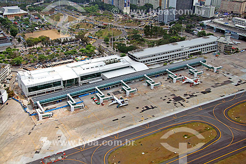  Aerial view of Santos Dumont airport  - Rio de Janeiro city - Rio de Janeiro state - Brazil