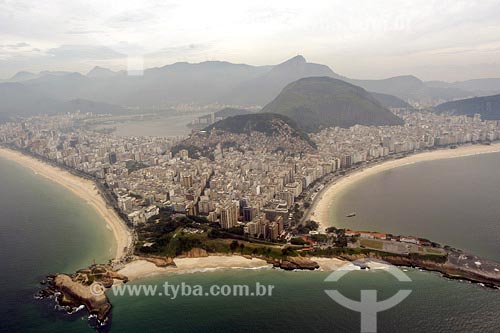  Subject: Aerial view of Ipanema, Arpoador and Copacabana beaches Place: Rio de Janeiro city - Rio de Janeiro state Date: 28/06/2004 