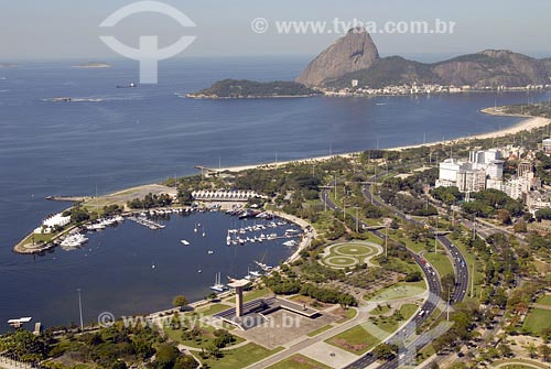  Subject: Aerial view of Marina da Gloria with Sugar Loaf on the backgorund Place: Rio de Janeiro city - Rio de Janeiro state Date: 05/08/2006 