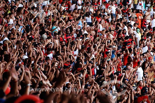  Subject: Flamengo fans at Maracana stadium / Place: Rio de Janeiro city - Rio de Janeiro state / Date: 02/2008 