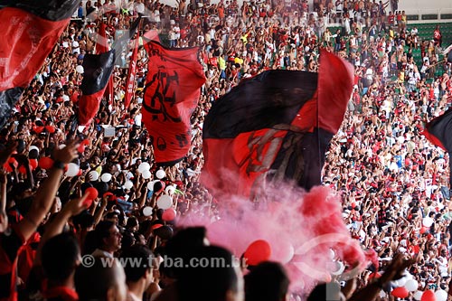  Subject: Flamengo fans at Maracana stadium / Place: Rio de Janeiro city - Rio de Janeiro state / Date: 02/2008 