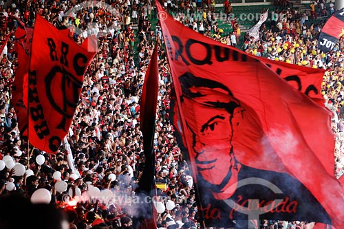  Subject: Flamengo fans at Maracana stadium / Place: Rio de Janeiro city - Rio de Janeiro state / Date: 02/2008 