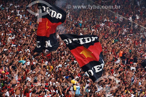  Subject: Flamengo fans at Maracana stadium / Place: Rio de Janeiro city - Rio de Janeiro state / Date: 02/2008 