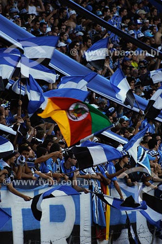  Subject: Gremio FC fans at Olimpico Monumental stadium / Place: Porto Alegre city - Rio Grande do Sul state / Date: 04/2008 