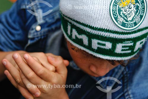  Subject: Coritiba FC fan at Couto Pereira stadium / Place: Curitiba city - Parana state / Date: 01/2008 