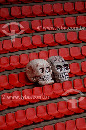  Subject: Skulls costume at Arena da Baixada stadium / Place: Curitiba city - Parana state / Date: 01/2008 