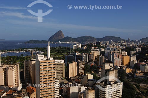  Subject: Buildings at city center with Sugar Loaf on the background - Rio de Janeiro city - Rio de Janeiro state / Date: 02/2008 