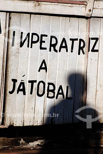  Subject: Detail of shadow on boat near Ferry port / Place: Imperatriz town - Maranhao state / Date: 08/2008 