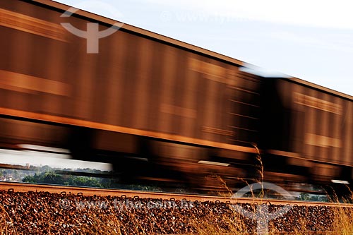  Subject: Cargo train at Carajas railway / Place: Maraba region - Para state / Date: 08/2008 