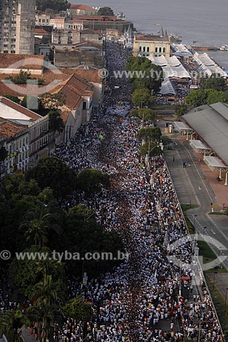  Subject: Aerial view of Cirio de Nazare (Nazareth Candle) procession / Place: Belem City - Para State - Brazil / Date: 10/12/2008 