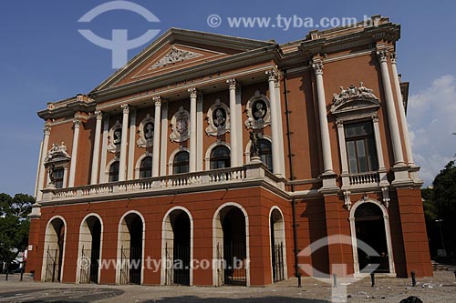  Subject: Teatro da Paz (Peace Theater) front  / Place: Belem City - Para State - Brazil / Date: 10/13/2008 