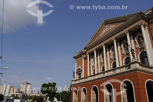  Subject: Teatro da Paz (Peace Theater) front  / Place: Belem City - Para State - Brazil / Date: 10/13/2008 