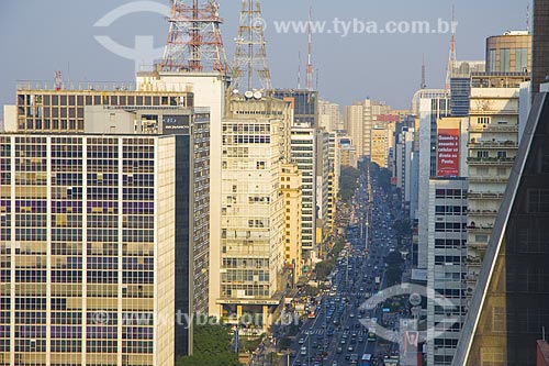  Subeject: Paulista Avenue with buildings / Place: Sao Paulo City - Sao Paulo State / Date: 06/2006 