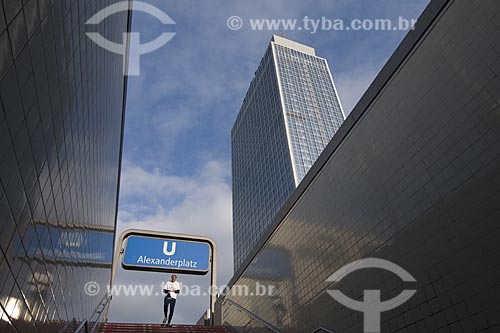  Subject: Subway entrance of Alexanderplatz Square in Berlin / Place: Berlin - Germany /  Date: 09/27/2008 