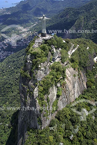  Subject: Aerial view of Christ the Redeemer on Corcovado mountain / Place: Rio de Janeiro city - Rio de Janeiro state - Brazil / Date: 01/11/2008 