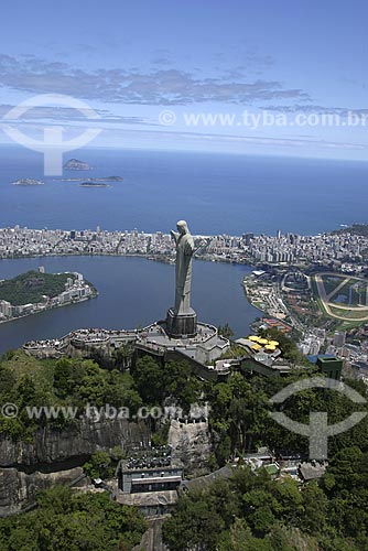  Subject: Aerial view of Christ the Redeemer on Corcovado mountain / Place: Rio de Janeiro city - Rio de Janeiro state - Brazil / Date: 01/11/2008 
