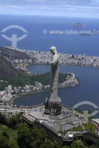  Subject: Aerial view of Christ the Redeemer on Corcovado mountain / Place: Rio de Janeiro city - Rio de Janeiro state - Brazil / Date: 01/11/2008 