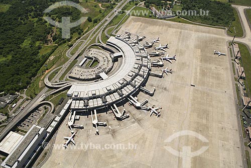  Subject: Aerial view of Tom Jobim International Airport (Galeao) / Place: Rio de Janeiro City - Rio de Janeiro State - Brazil / Date: January 2008 