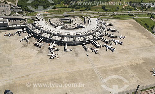  Subject: Aerial view of Tom Jobim International Airport (Galeao) / Place: Rio de Janeiro City - Rio de Janeiro State - Brazil / Date: January 2008 