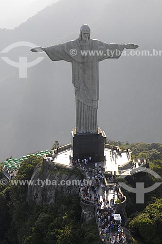  Subject: Aerial view of Christ the Redeemer on Corcovado mountain / Place: Rio de Janeiro City - Rio de Janeiro State - Brazil / Date: November 2008 