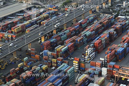  Subject: Aerial view of Rio de Janeiro Port / Place: Rio de Janeiro City - Rio de Janeiro State - Brazil / Date: November 2008 