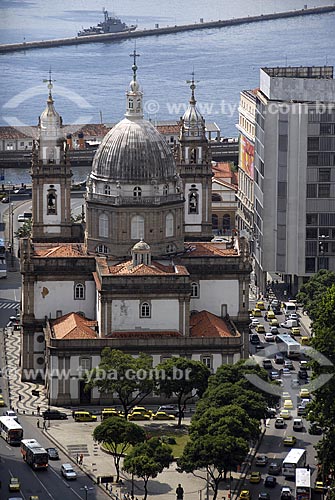  Subject: Aerial view of Candelaria Church / Place: Downtown - Rio de Janeiro City - Rio de Janeiro State - Brazil / Date: November 2006 