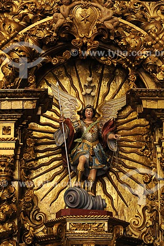  Subject: Image of Sao Miguel (Saint Michael) - Nossa Senhora da Boa Viagem Church / Place: Itabirito City - Minas Gerais State - Brazil / Date: April 2009 