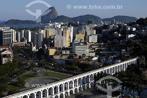  Subject: Lapa neighborhood, bohemian region of Rio de Janeiro city. View of Arcos da Lapa (Lapa Arches) , Sugar Loaf and Guanabara Bay / Place: Rio de Janeiro city - Rio de Janeiro State - Brazil / Date: 2008 