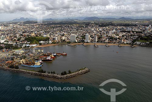  Subject: Aereal view of Macaé city. Petrobras workplace in Imbetiba beach / Place: Macaé city - Rio de Janeiro State - Brazil / Date: 4/2009 