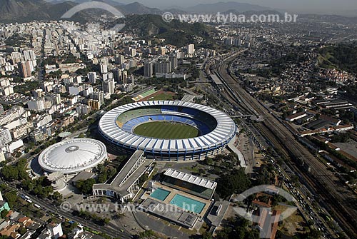  Subject: Aerial view of Maracana Stadium / Place: Rio de Janeiro City - Rio de Janeiro State - Brazil / Date: June 2008 