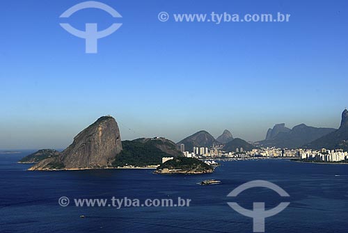  Subject: Aerial view of entrance of Guanabara Bay (Baia de Guanabara) / Place: Rio de Janeiro City - Rio de Janeiro State - Brazil / Date: June 2008 