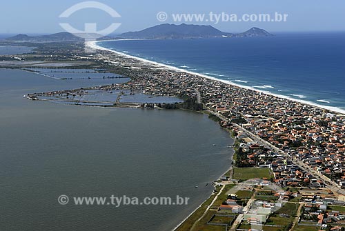  Subject: Aerial view of Praia Grande - Maçambaba / Place: Arraial do Cabo City - Rio de Janeiro State - Brazil / Date: June 2008 