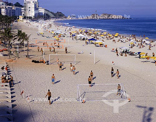  Subject: Beach soccer mach in Ipanema beach / Place: Ipanema - Rio de Janeiro city - Rio de Janeiro state - Brazil / Date: 2008 