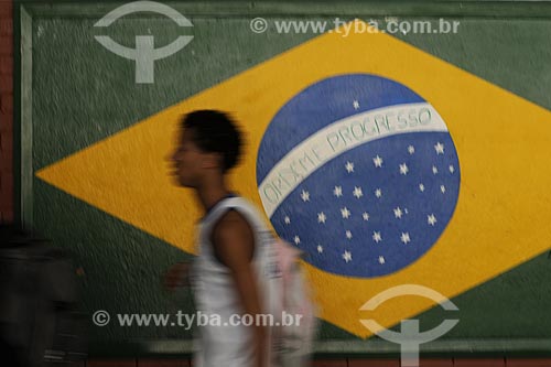  Subject: Monteiro de Carvalho State School - Brazilian Flag / Place: Santa Teresa - Rio de Janeiro city - Rio de Janeiro state - Brazil / Date: 09/07/2009 