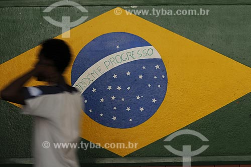 Subject: Monteiro de Carvalho State School - Brazilian Flag / Place: Santa Teresa - Rio de Janeiro city - Rio de Janeiro state - Brazil / Date: 09/07/2009 