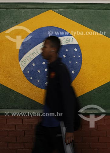  Subject: Monteiro de Carvalho State School - Brazilian Flag / Place: Santa Teresa - Rio de Janeiro city - Rio de Janeiro state - Brazil / Date: 09/07/2009 