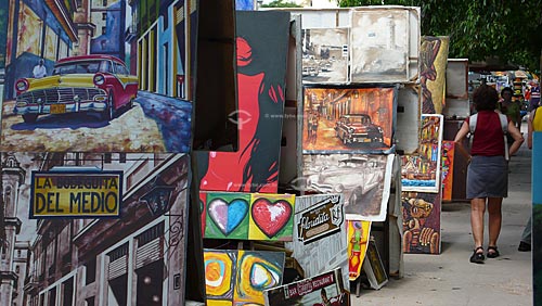  Subject: Paintings at open air street fair / Local: Havana - Cuba / Date: october 2009 