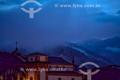  Subject: Matriz Church surrounded with fog / Place:  Paraty - Costa Verde ( Green Coast ) - Rio de Janeiro  / Date: Janeiro 2010 