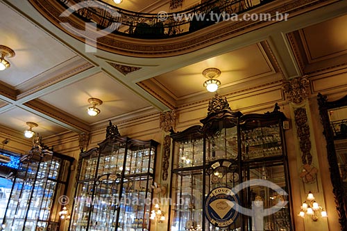  Subject: Interior of the Confeitaria Colombo, a confectionery store in the city center of Rio de Janeiro - Architecture in Art Nouveau style  / Place:  Rio de Janeiro city - Rio de Janeiro state - Brazil  / Date: Agosto de 2009 