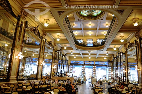  Subject: Interior of the Confeitaria Colombo, a confectionery store in the city center of Rio de Janeiro - Architecture in Art Nouveau style  / Place:  Rio de Janeiro city - Rio de Janeiro state - Brazil  / Date: Agosto de 2009 