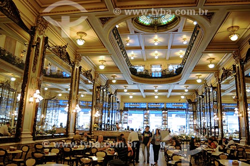  Subject: Interior of the Confeitaria Colombo, a confectionery store in the city center of Rio de Janeiro - Architecture in Art Nouveau style  / Place:  Rio de Janeiro city - Rio de Janeiro state - Brazil  / Date: Agosto de 2009 