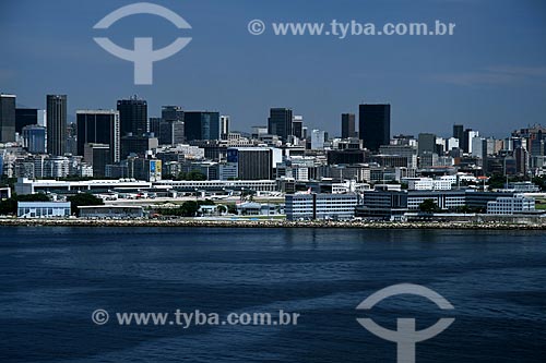  Subject: Aerial view of the Escola Naval (Naval Academy), with the Rio de Janeiro city center in the background / Place: Rio de Janeiro city - Rio de Janeiro state - Brazil / Date: 11/2009 