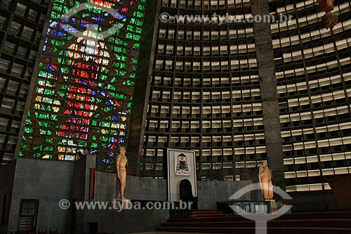  Subject: Interior of the Sao Sebastiao do Rio de Janeiro Cathedral  / Place:  Rio de Janeiro city - Rio de Janeiro state - Brazil  / Date: 11/2009 
