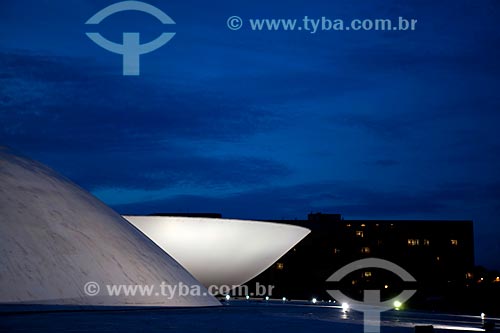  Subject: Night view of the National Congress  / Place:  Brasilia city - Distrito Federal (Federal District) - Brazil  / Date: 01/2010 