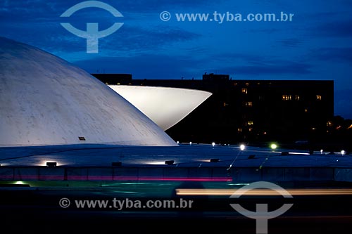  Subject: Night view of the National Congress  / Place:  Brasilia city - Distrito Federal (Federal District) - Brazil  / Date: 01/2010 