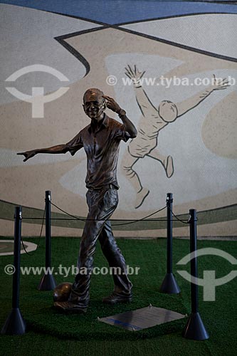  Subject: Statue of the soccer player, coach and soccer commentator João Saldanha in the Jornalista Mario Filho stadium, also known as Maracanã  / Place:  Rio de Janeiro city - Rio de Janeiro state - Brazil  / Date: 06/2010 