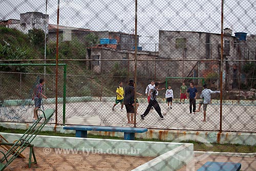  Subject: Children playing soccer in Vila Laurita - Leisure area  / Place:  Sao Paulo city - Sao Paulo state - Brazil  / Date: /10/2010 