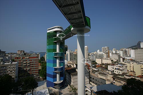  Complexo Rubem Braga (Rubem Braga Complex) in Ipanema - Elevator for the access to the communities of Morro Cantagalo and Pavao-Pavaozinho slums   - Rio de Janeiro city - Rio de Janeiro state (RJ) - Brazil