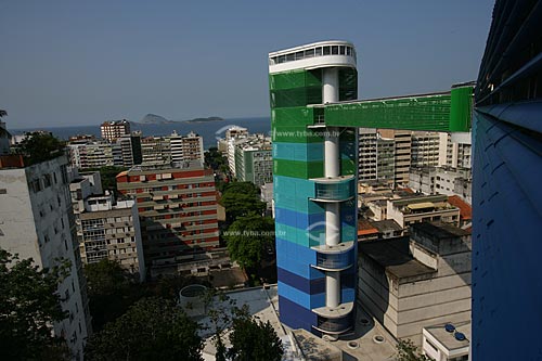  Complexo Rubem Braga (Rubem Braga Complex) in Ipanema - Elevator for the access to the communities of Morro Cantagalo and Pavao-Pavaozinho slums   - Rio de Janeiro city - Rio de Janeiro state (RJ) - Brazil